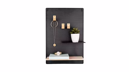 Panou Decorativ Cu Rafturi Perky Black