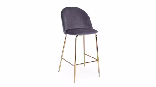 Scaun de bar Carry Velvet Dark Grey