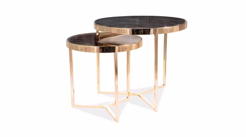 Set 2 masute de cafea Zavier Gold