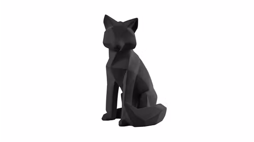Decoratiune Origami Fox Large Black