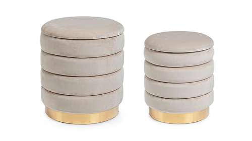 Set 2 Taburete Darina Beige