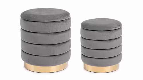 Set 2 Taburete Darina Grey