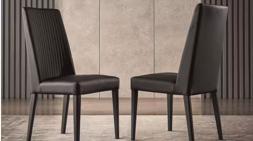Set 2 Scaune Novecento Ecopiele Black