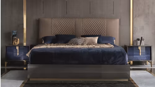 Pat Oceanum 180x200 cu tablie tapitata, cadru MDF si PAL, finisaj Top 603