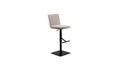 Scaun de bar pivotant Afro Black/Ecopiele Pearl