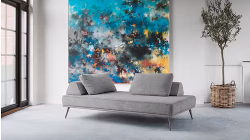 Canapea liniara 2 locuri Alexa Cortina Silver