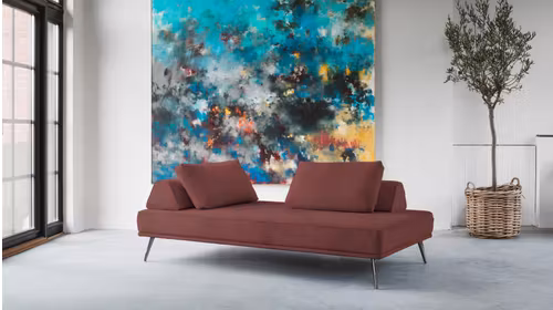 Canapea liniara 2 locuri Alexa Paris Aubergine