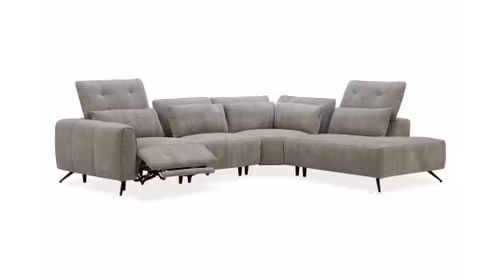 Canapea de colt cu recliner Arezzo textil Truffle, dreapta