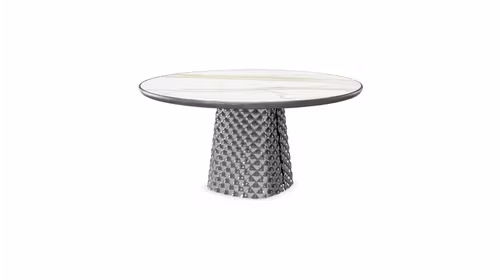 Masa rotunda Atrium Premium ceramica Matt Golden Calacatta 160 cm