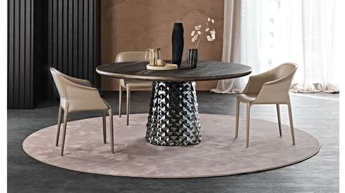 Masa rotunda Atrium Premium ceramica Matt Portoro 160 cm