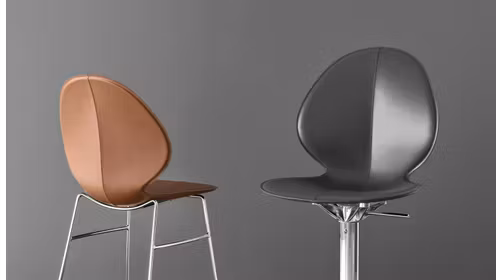 Scaun de bar rotativ Basil piele
