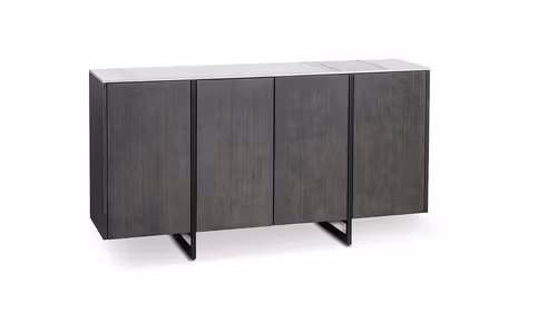 Bufet Alpha Calacatta Marble Ceramic + Oak Veneered 160x40