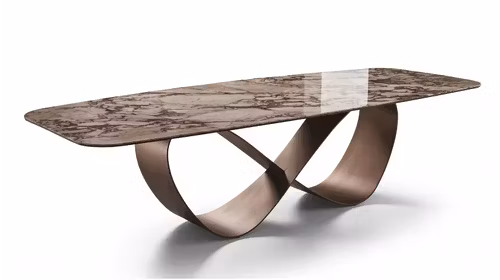 Masa Butterfly Keramik Titanium/Breccia 240x120