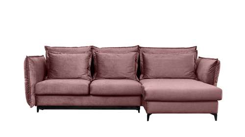 Canapea de colt extensibila Eva Boston Pink S1, dreapta