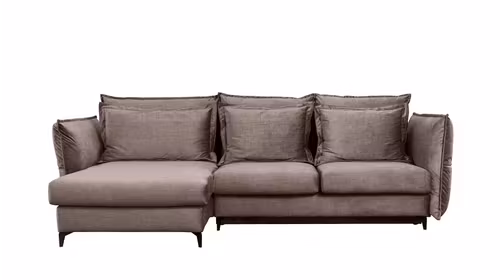 Canapea de colt extensibila Eva Kingston Beige S1, stanga