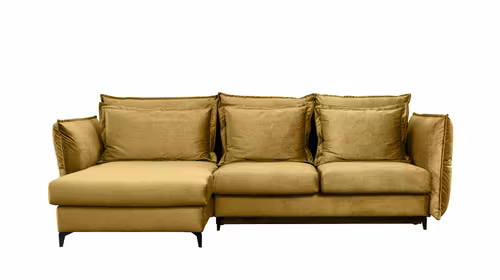 Canapea de colt extensibila Eva Kingston Mustard S1, stanga