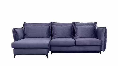Canapea de colt extensibila Eva Kingston Denim Blue S1, stanga
