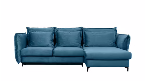 Canapea de colt extensibila Eva Piano Ocean Blue S1, dreapta