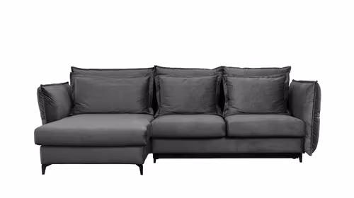 Canapea de colt extensibila Eva Piano Grey S1, stanga