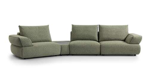 Canapea cu masuta Taylor textil Vans Light Green