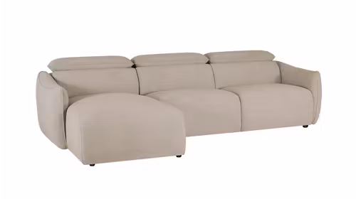 Canapea cu sezlong Acapulco textil Beige, stanga