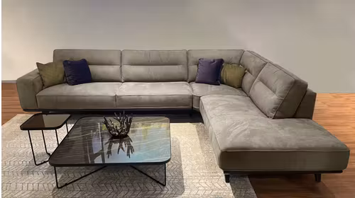 Canapea cu sezlong Adrenalina textil Sfinge Taupe, dreapta