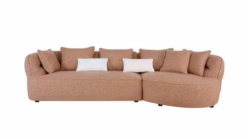 Canapea cu sezlong Nisa textil Cloud Rust, dreapta