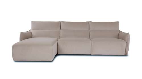 Canapea cu sezlong Stupore textil Brezza Cream, stanga