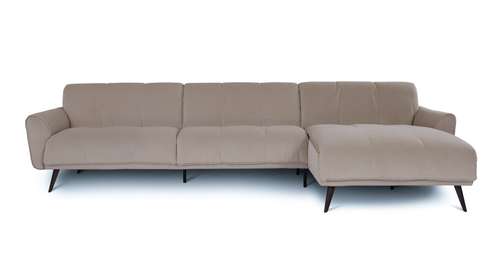 Canapea cu sezlong Talento textil Brezza Cream, dreapta