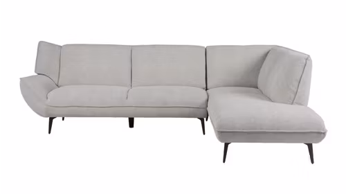 Canapea de colt cu sezlong Amelia textil Beige, dreapta