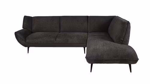 Canapea de colt cu sezlong Amelia textil Grey, dreapta