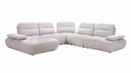 Canapea de colt cu sezlong Sawyer textil Monique Twine, stanga