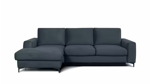 Canapea de colt extensibila Bella Piano Grey S3, stanga