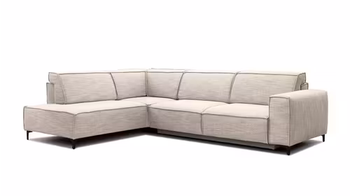 Canapea de colt extensibila Cosmopolitan Kingston Light Beige, stanga