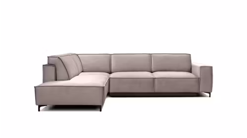 Canapea de colt extensibila Cosmopolitan Velvet Piano Beige, stanga