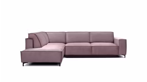 Canapea de colt extensibila Cosmopolitan Velvet Piano Light Purple, stanga