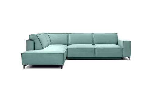 Canapea de colt extensibila Cosmopolitan Velvet Piano Mint, stanga