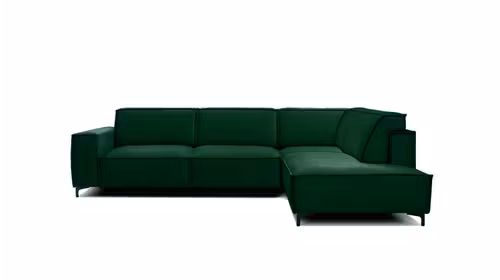 Canapea de colt extensibila Cosmopolitan Velvet Salvador Dark Green, dreapta