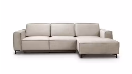 Canapea de colt extensibila Cosmpolitan catifea Piano Beige, dreapta