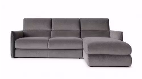 Canapea de colt extensibila cu sezlong Meraviglia Brezza Grey, dreapta