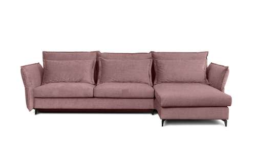 Canapea de colt extensibila Eva Boston Pink S2, dreapta