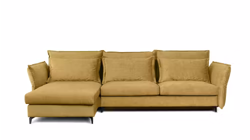 Canapea de colt extensibila Eva Kingston Mustard S2, stanga