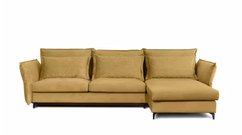 Canapea de colt extensibila Eva Kingston Mustard S2, dreapta