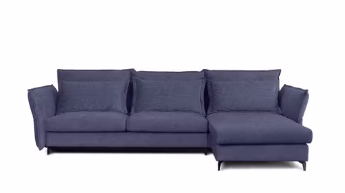 Canapea de colt extensibila Eva Kingston Denim Blue S2, dreapta
