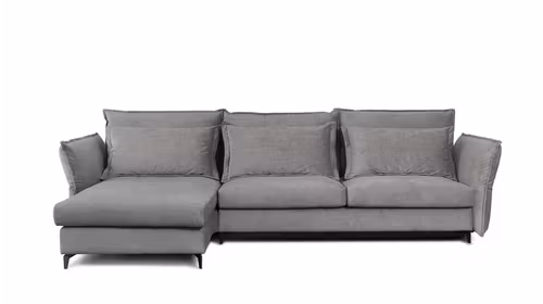 Canapea de colt extensibila Eva Kingston Grey S2, stanga
