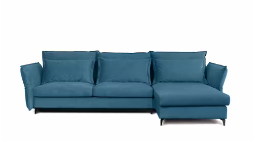Canapea de colt extensibila Eva Piano Ocean Blue S2, dreapta