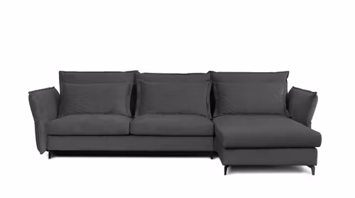 Canapea de colt extensibila Eva Piano Grey S2, dreapta