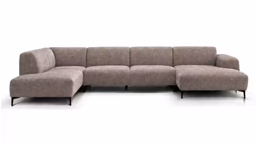 Canapea de colt Malmo textil Toro Greige, cu divan stanga si dimensiuni 306 x 218/160 x H 78 cm.