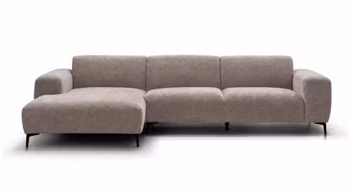 Canapea Malmo cu sezlong stanga, tapiterie textila Toro 35 Greige si dimensiuni 306 x 160 x H 78 cm. Ideala pentru livinguri moderne.