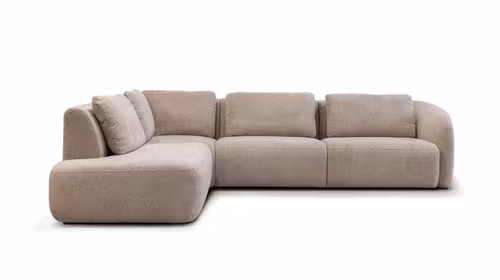 Canapea de colt Merinos textil Venus Taupe, stanga